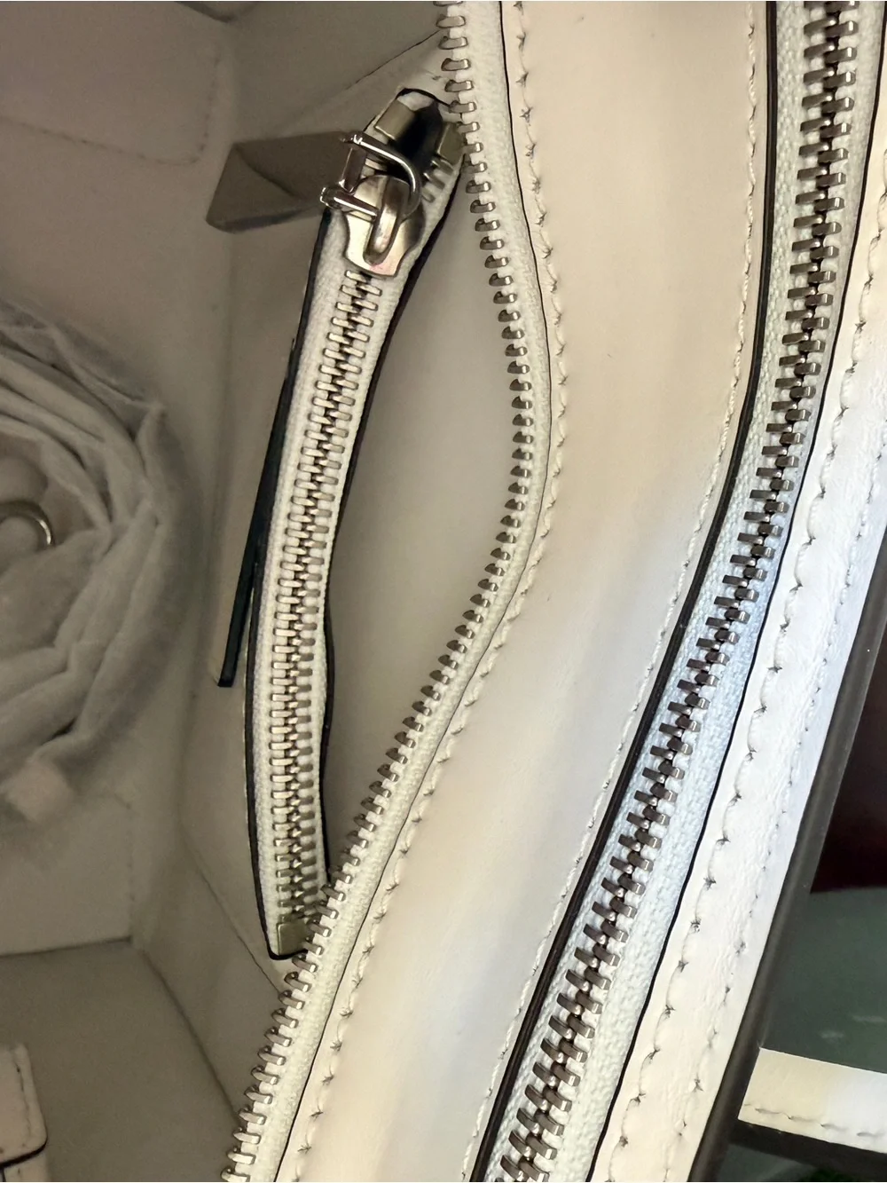 Michael Kors White Woven Leather Tote